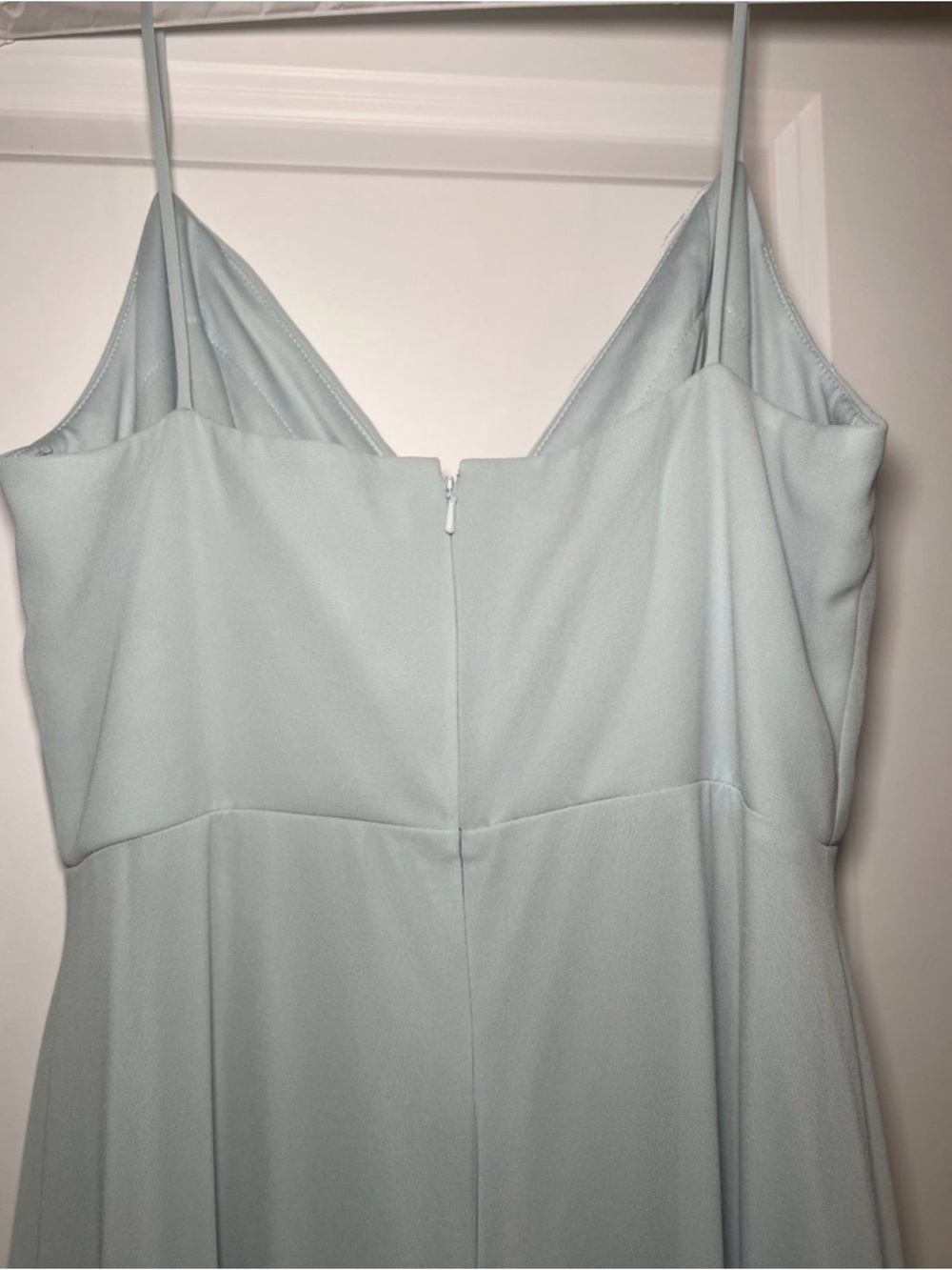Bill Levkoff Pale Blue Spaghetti Strap Maxi Dress - Picture 6 of 7